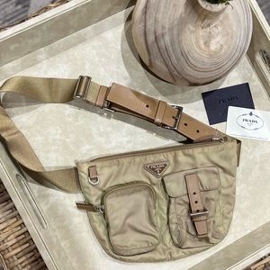 Prada Nylon Waist Bag | Beige